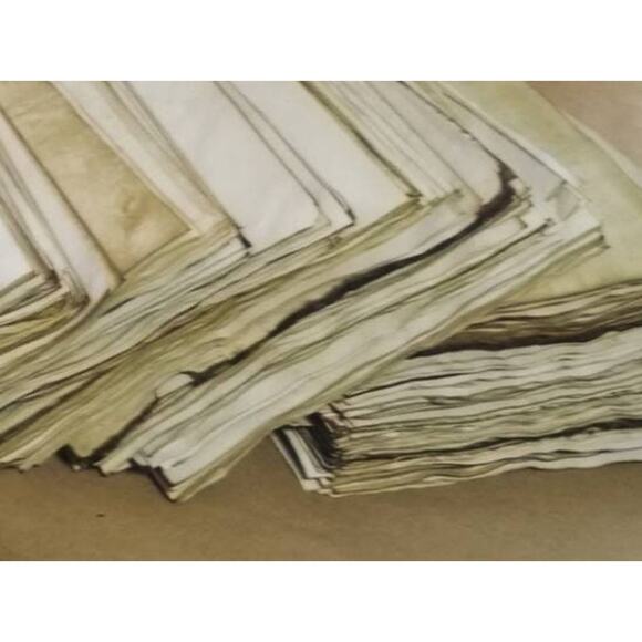 20 Coffee Dyed 8.5"x14" Papers, Hand Dyed Papers, Junk Journal Supply - Picture 2 of 3